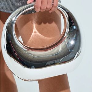 Silver Metallic Handbag